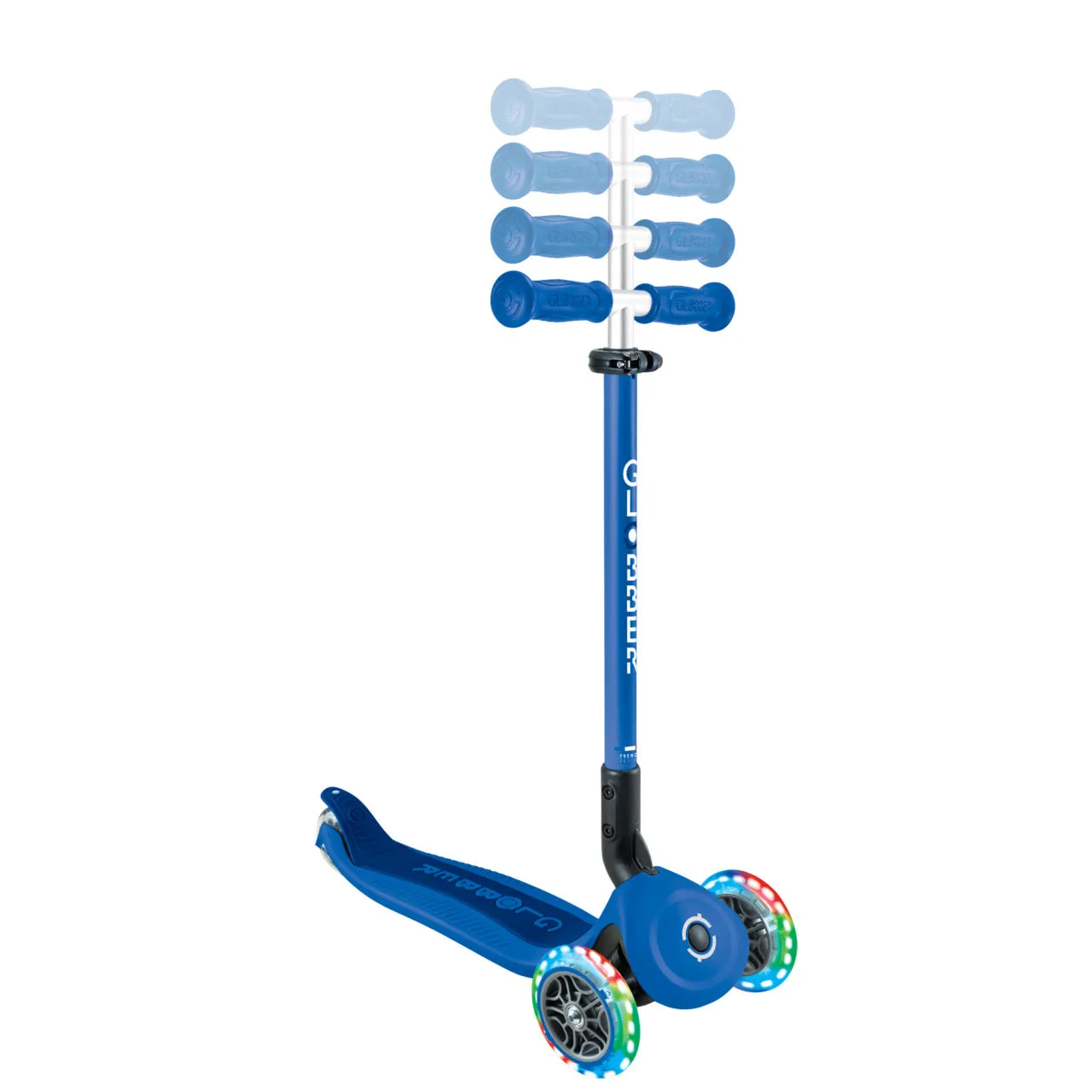 Globber Go Up Active Lights Foldable Scooter - Navy Blue / Dark Navy Blue (15M - 9Y )