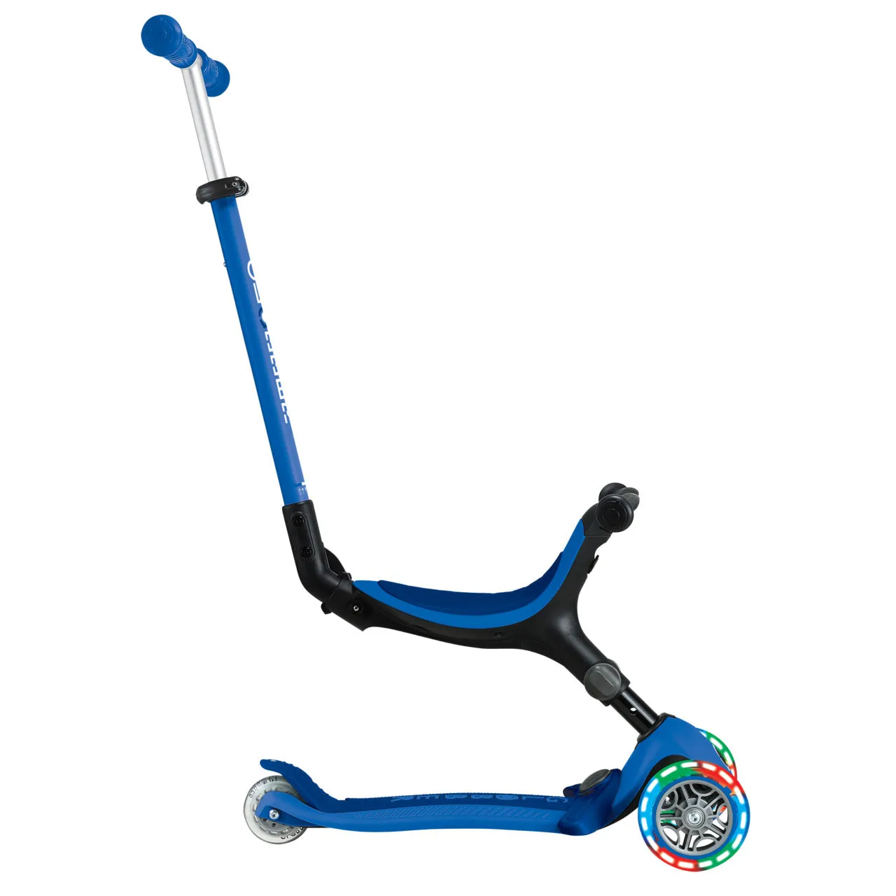 Globber Go Up Active Lights Foldable Scooter - Navy Blue / Dark Navy Blue (15M - 9Y )