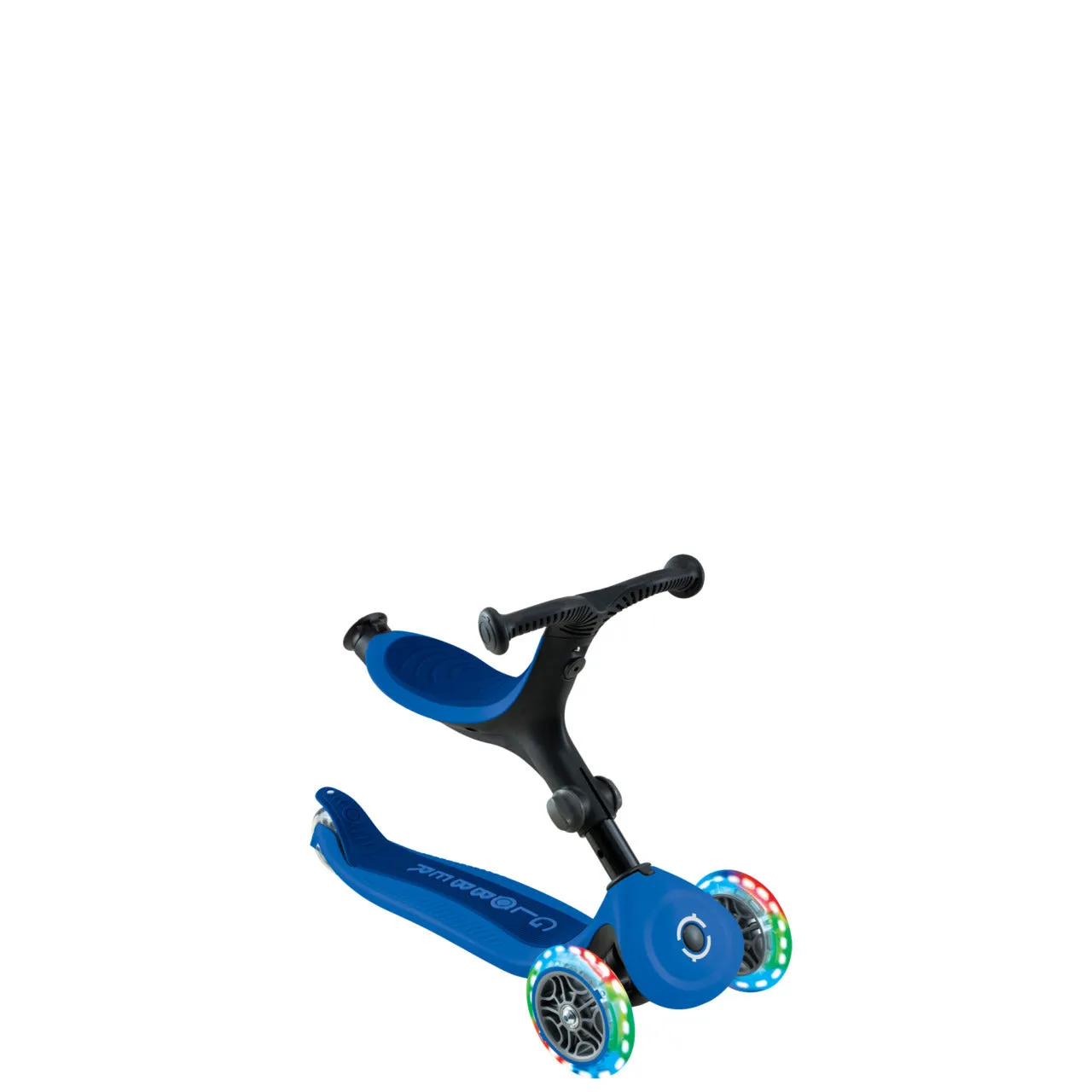 Globber Go Up Active Lights Foldable Scooter - Navy Blue / Dark Navy Blue (15M - 9Y )