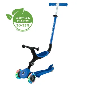 Globber Go Up Active Lights Foldable Scooter - Navy Blue / Dark Navy Blue (15M - 9Y )