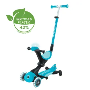Globber Go Up Deluxe Lights 360° Foldable Scooter - Aqua (15M - 9Y )