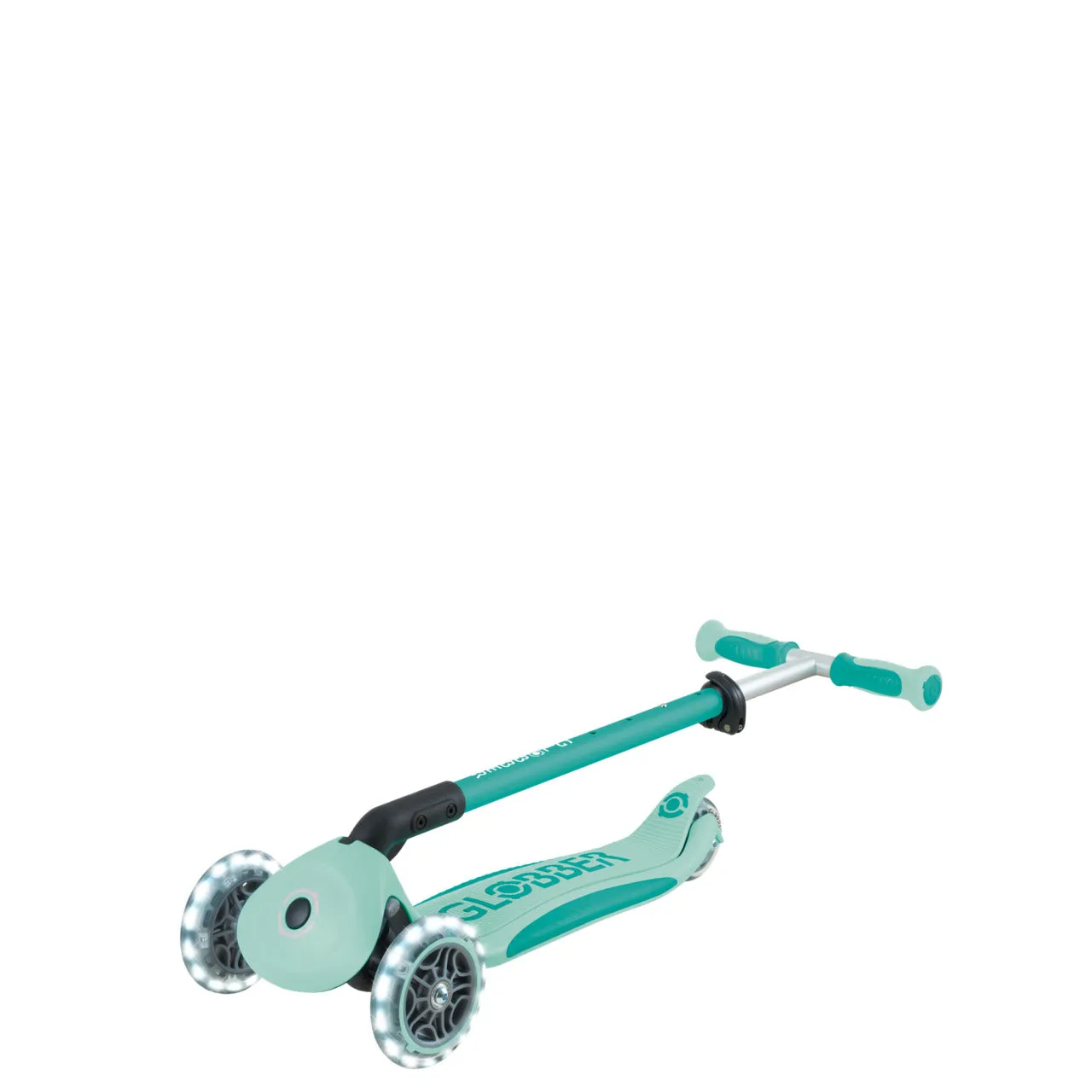 Globber Go Up Deluxe Lights 360° Foldable Scooter - Mint / Pistachio (15M - 9Y )