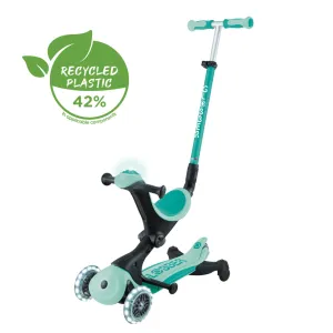 Globber Go Up Deluxe Lights 360° Foldable Scooter - Mint / Pistachio (15M - 9Y )