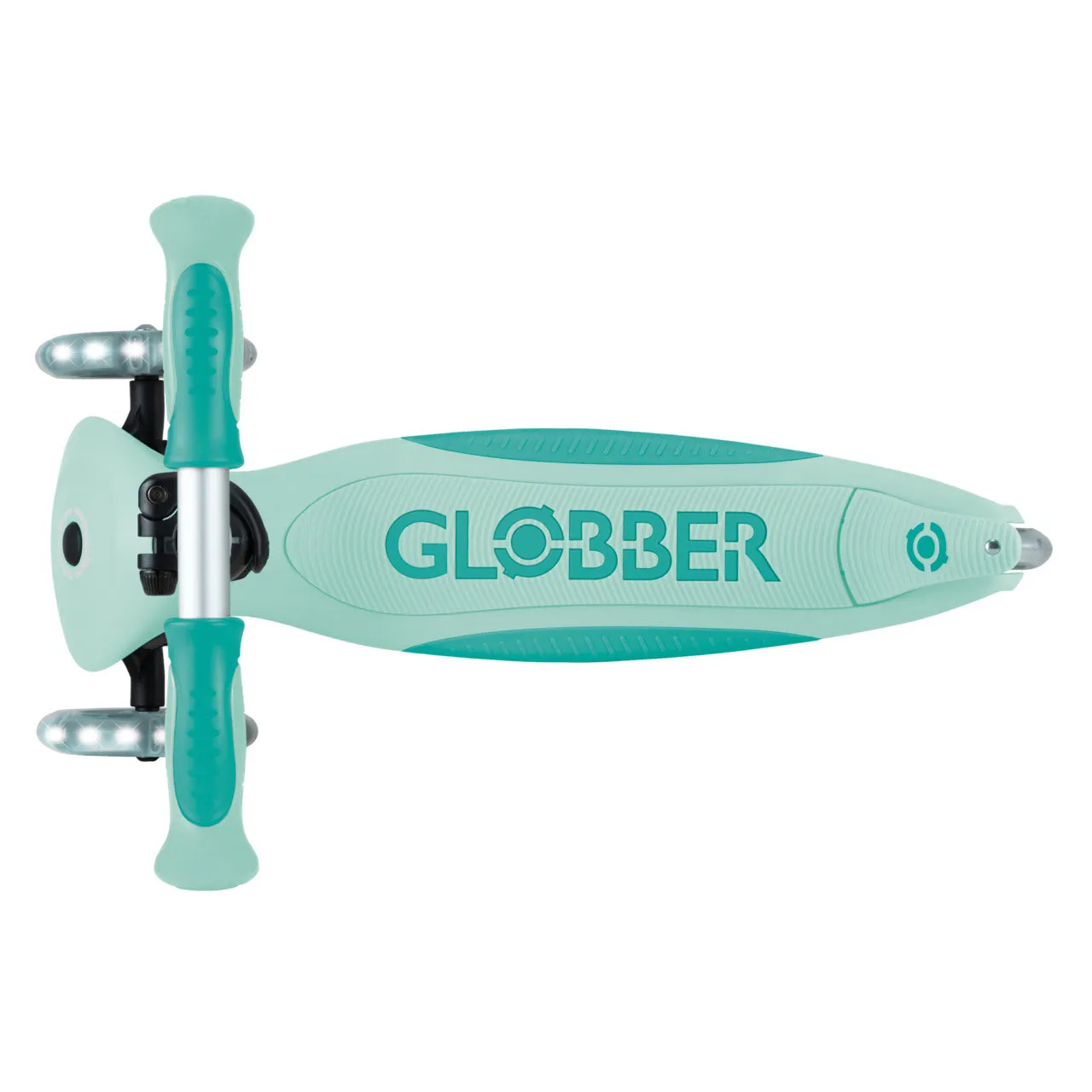 Globber Go Up Deluxe Lights 360° Foldable Scooter - Mint / Pistachio (15M - 9Y )