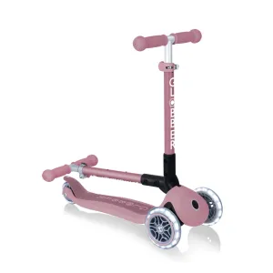 Globber Junior Foldable Lights Ecologic Scooter - Berry (2Y )