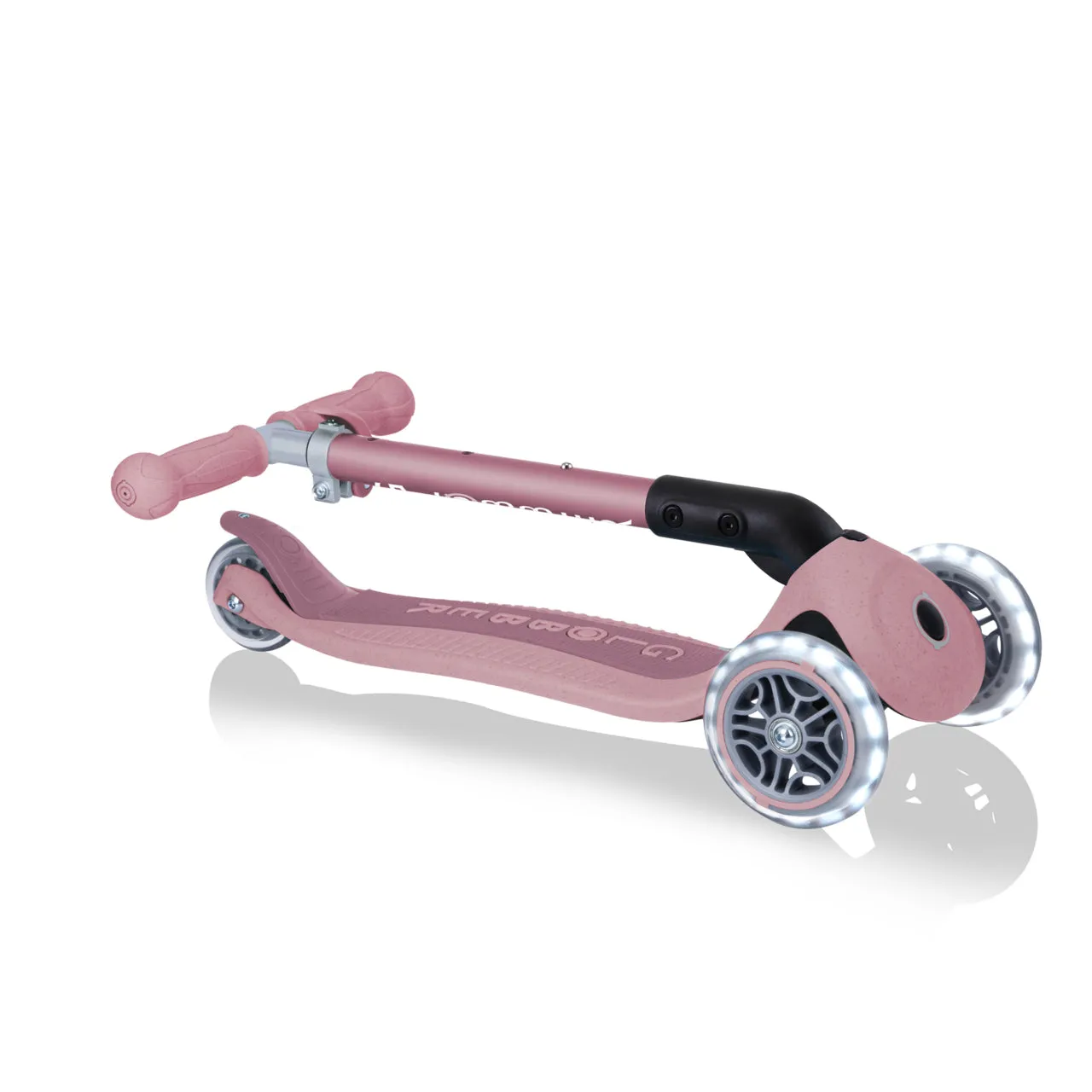 Globber Junior Foldable Lights Ecologic Scooter - Berry (2Y )