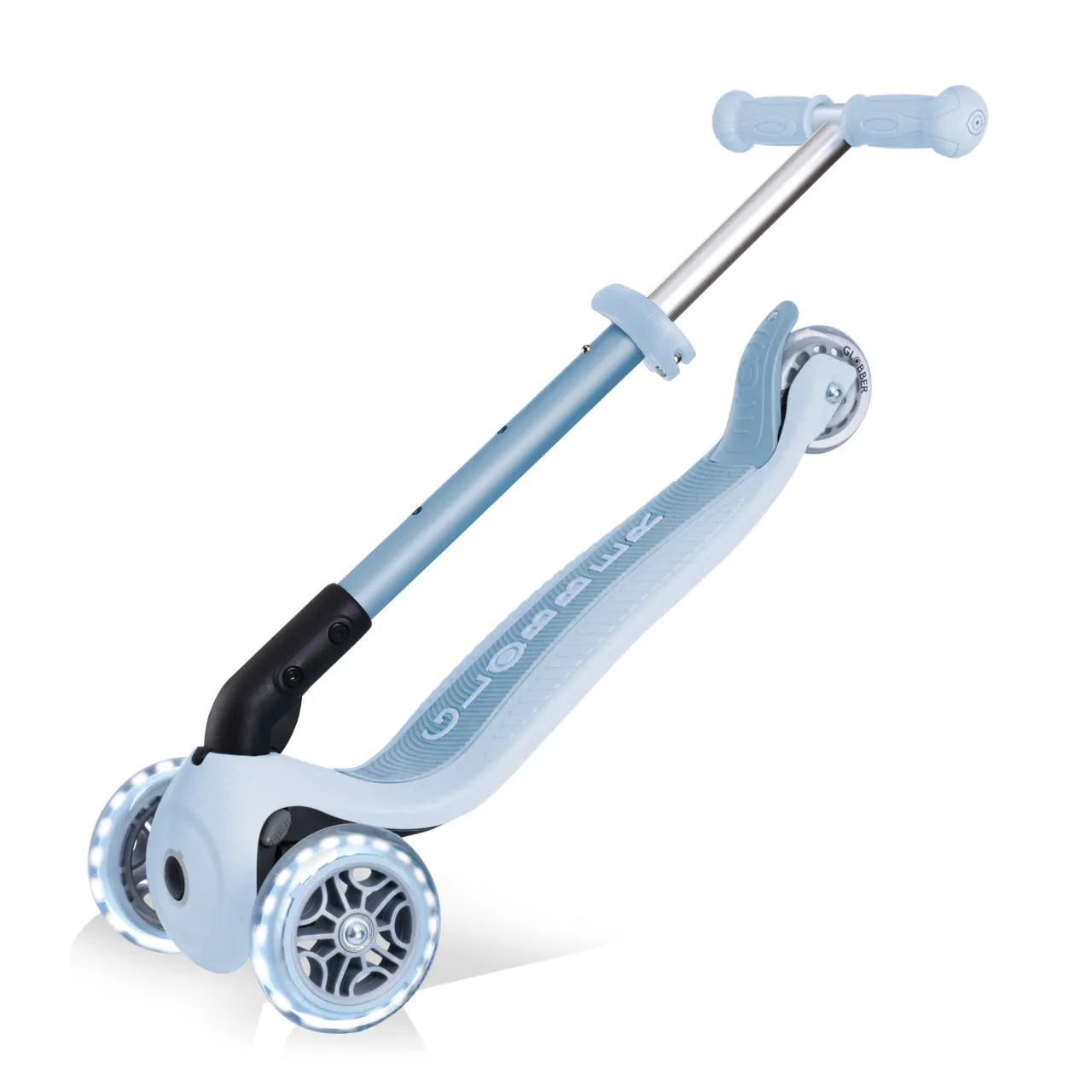Globber Junior Foldable Lights Ecologic Scooter - Blueberry (2Y )