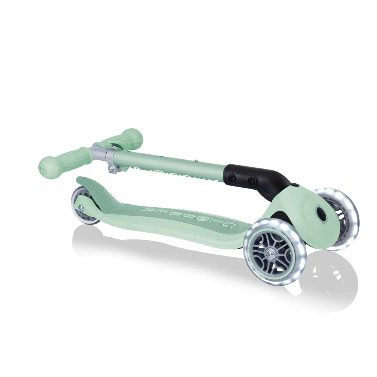 Globber Junior Foldable Lights Ecologic Scooter - Pistachio (2Y )