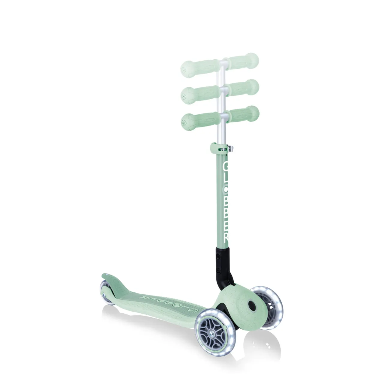 Globber Junior Foldable Lights Ecologic Scooter - Pistachio (2Y )