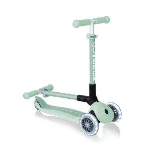 Globber Junior Foldable Lights Ecologic Scooter - Pistachio (2Y )