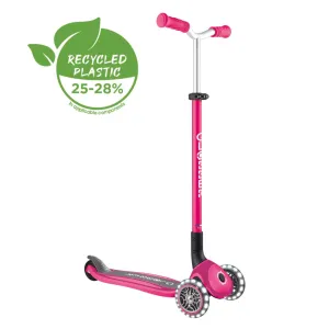 Globber Master Lights Foldable Scooter - Fuchsia (4 - 14Y)