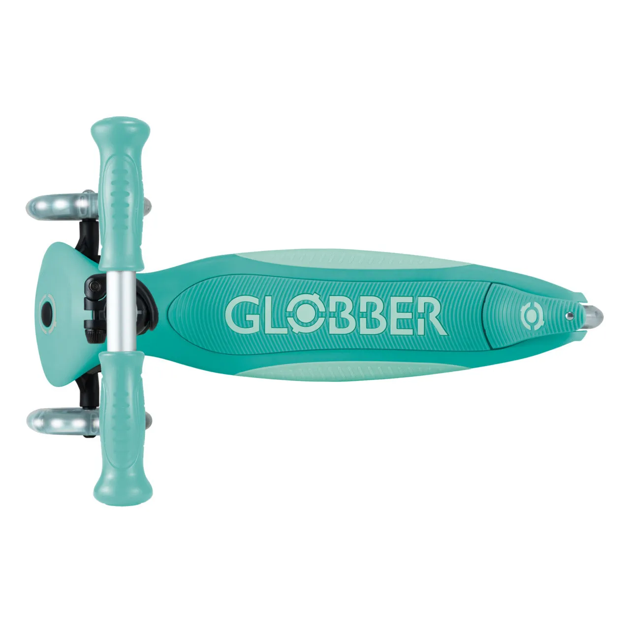 Globber Primo Foldable Plus Lights V2 Scooter - Dark Mint / Mint (3 - 9Y )