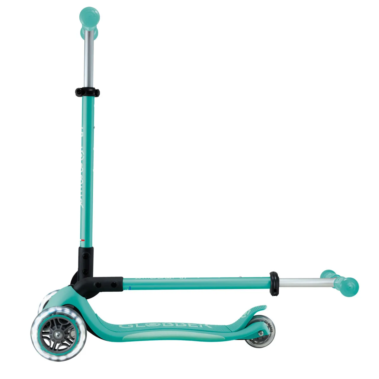 Globber Primo Foldable Plus Lights V2 Scooter - Dark Mint / Mint (3 - 9Y )
