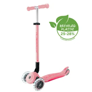 Globber Primo Foldable Plus Lights V2 Scooter - Pastel Pink / Fuchsia (3 - 9Y )