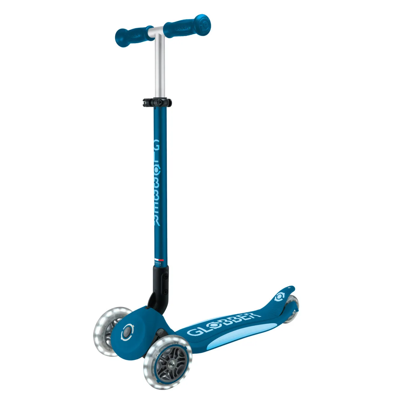 Globber Primo Foldable Plus Lights V2 Scooter - Petrol Blue / Light Blue (3 - 9Y )