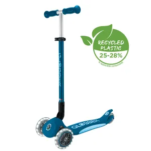 Globber Primo Foldable Plus Lights V2 Scooter - Petrol Blue / Light Blue (3 - 9Y )