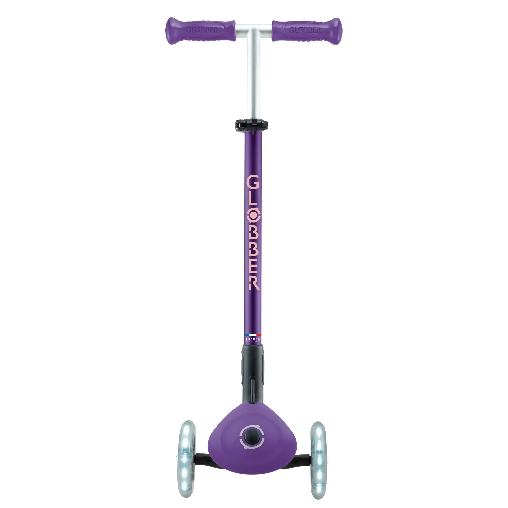 Globber Primo Foldable Plus Lights V2 Scooter - Purple / Pastel Pink (3 - 9Y )