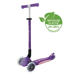 Globber Primo Foldable Plus Lights V2 Scooter - Purple / Pastel Pink (3 - 9Y )