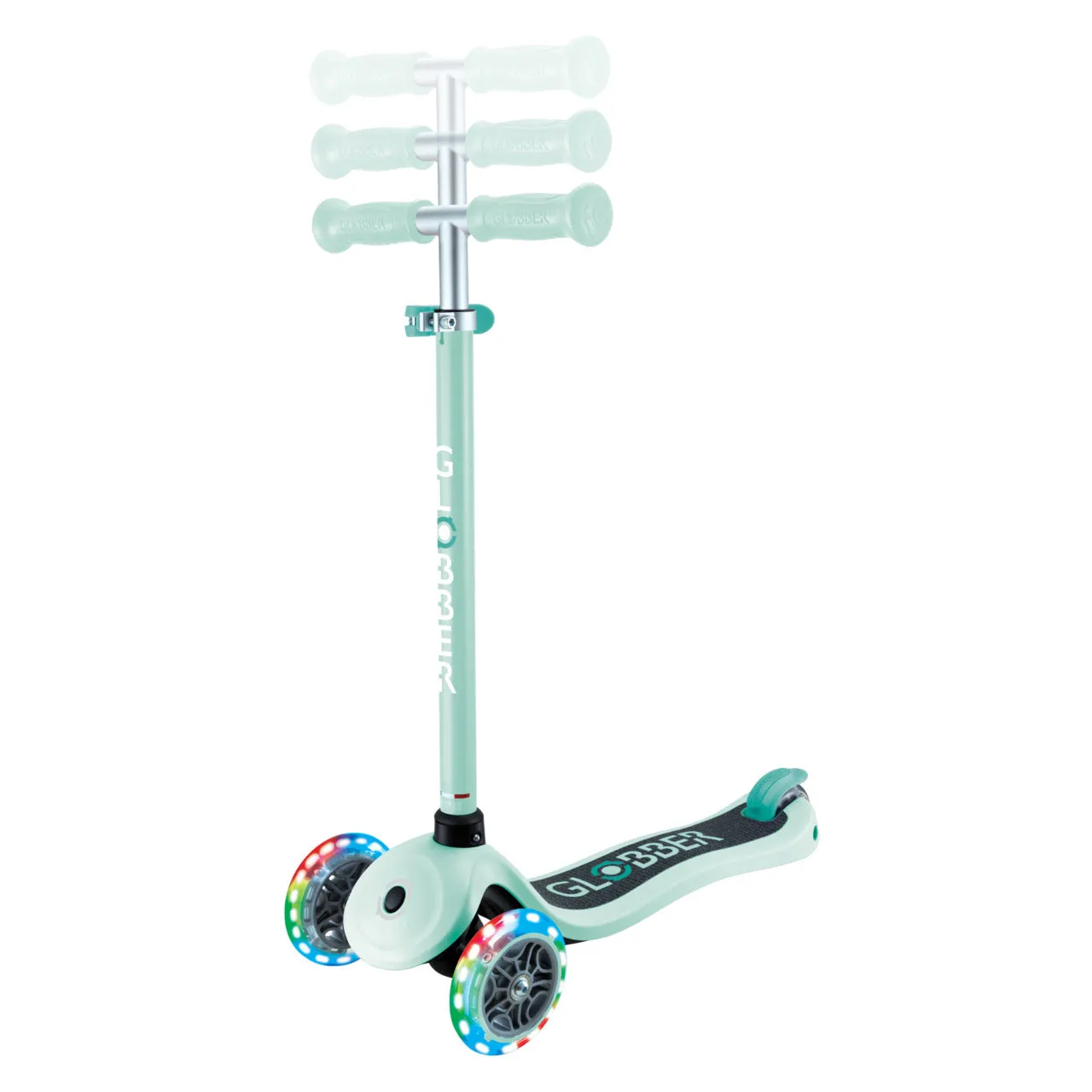 Globber Primo Lights V2 Scooter - Dark Mint / Mint (3 - 7Y )