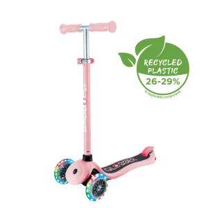 Globber Primo Lights V2 Scooter - Pastel Pink / Coral Pink (3 - 7Y )