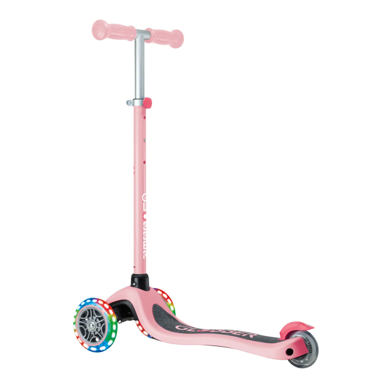 Globber Primo Lights V2 Scooter - Pastel Pink / Coral Pink (3 - 7Y )