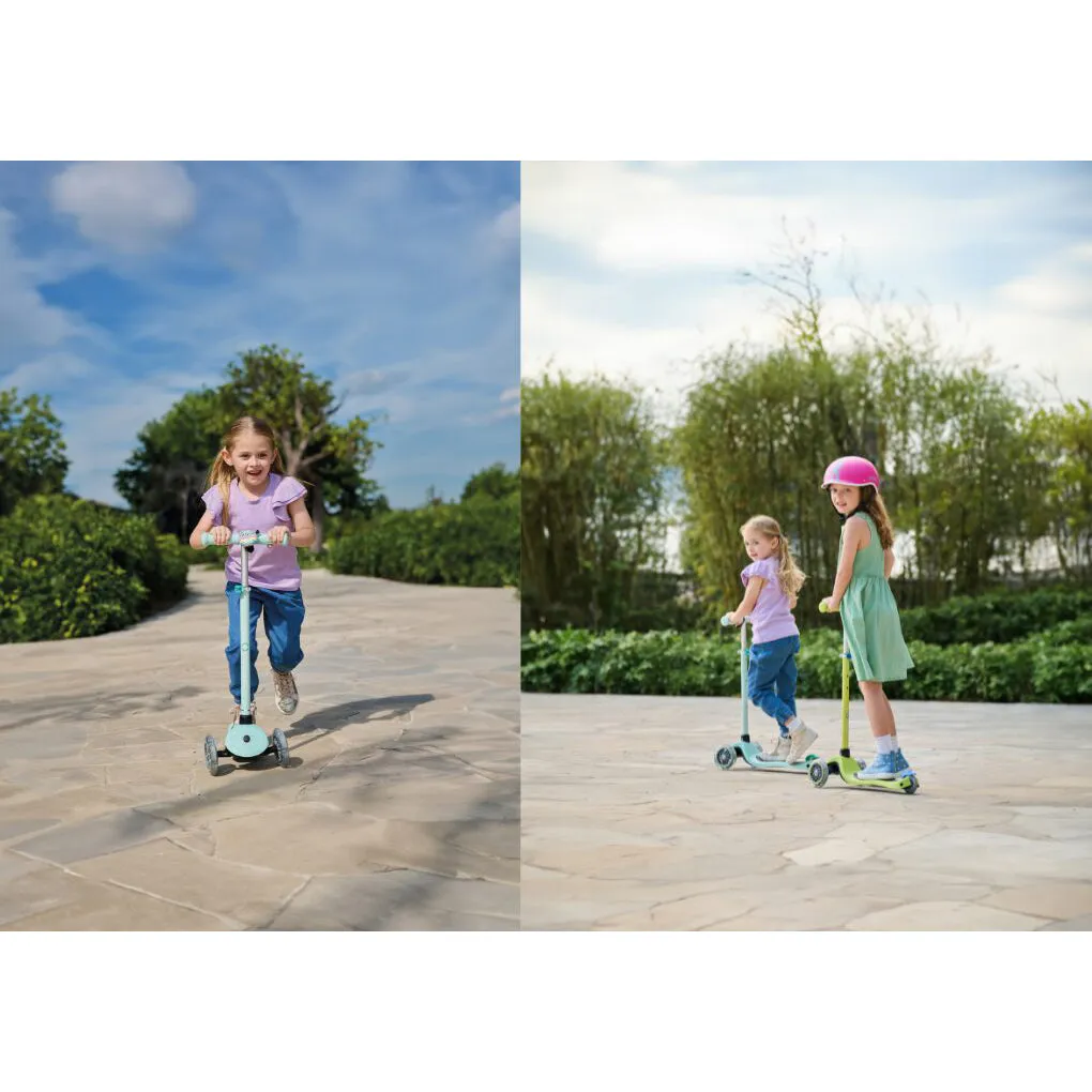 Globber Primo Lights V2 Scooter - Pastel Pink / Coral Pink (3 - 7Y )