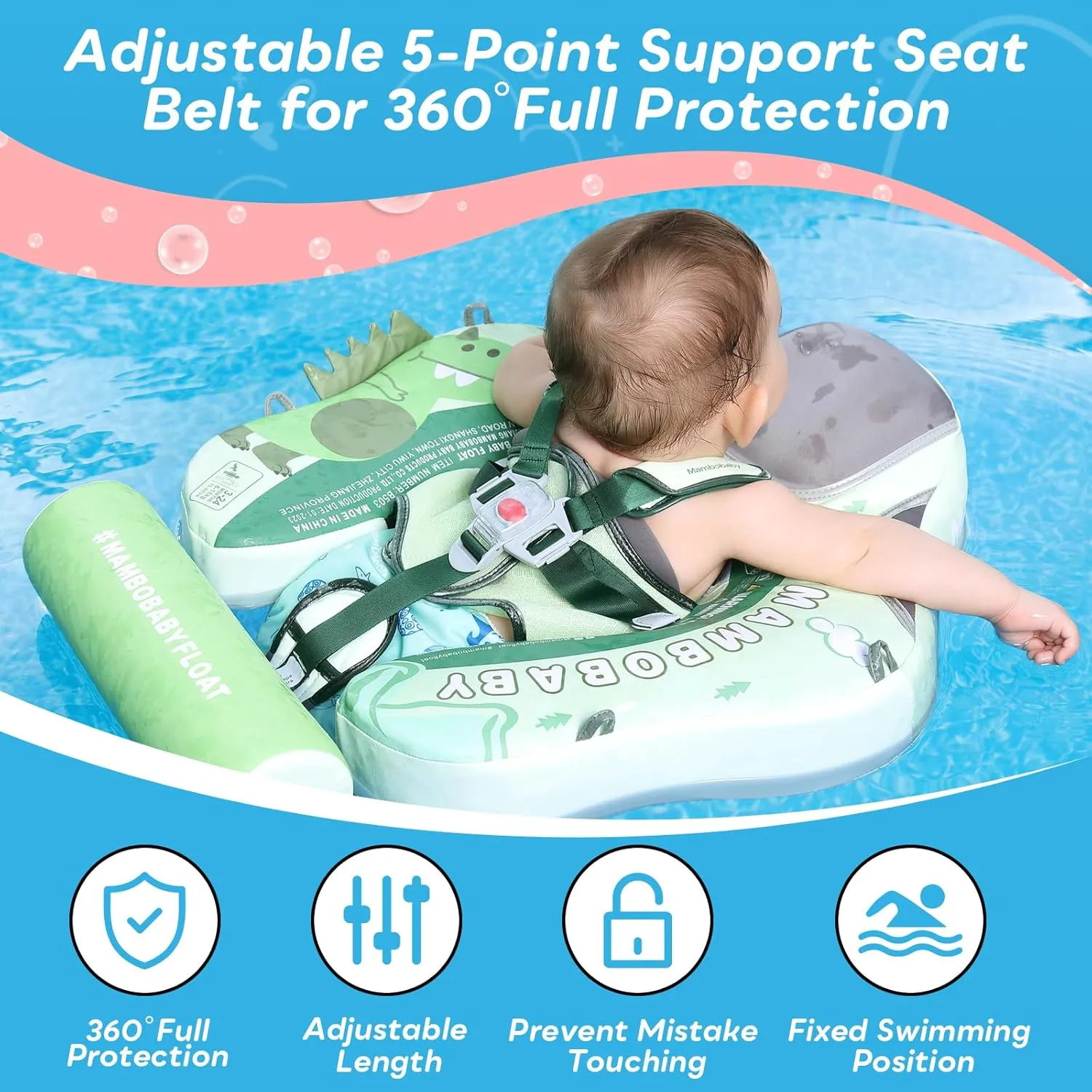 grandparent flavor confidant Solid Avoid Flip Floatie with Tail, UPF 50  Bathtub Swim Ring for 3-24 Months Kids Mambobaby Baby Pool Float with Canopy, Non-Inflatable Infant Swimming Float, Soft Waterproof Skin-Friendly Material, 