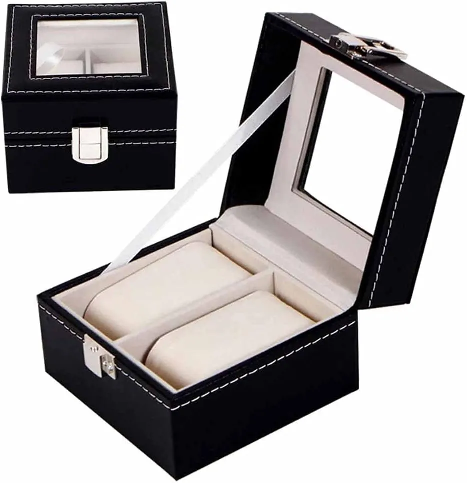 grids Watch Box pu Leather Watch case Holder Organizer Storage Box for Quartz Watches Jewelry Boxes Display Gift (Color : b) phosphate modernize leo Vision Watch Gift Box Mens Jewellery Box 2/3/6 