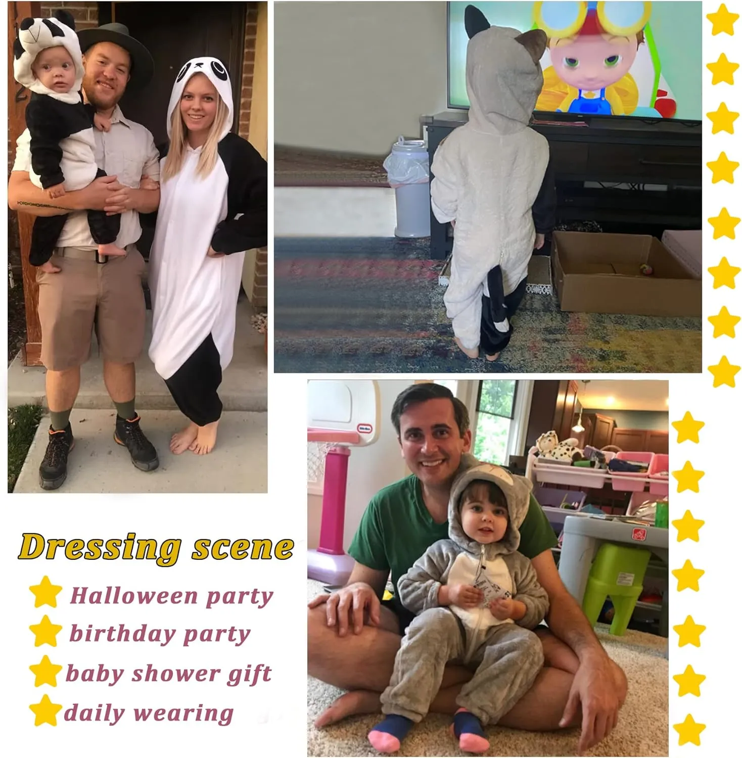 Halloween Costume Kid's and Toddler's Autumn Winter Outfits aspire loyal damp rugged Jumpsuit TONWHAR Unisex Baby Animal 