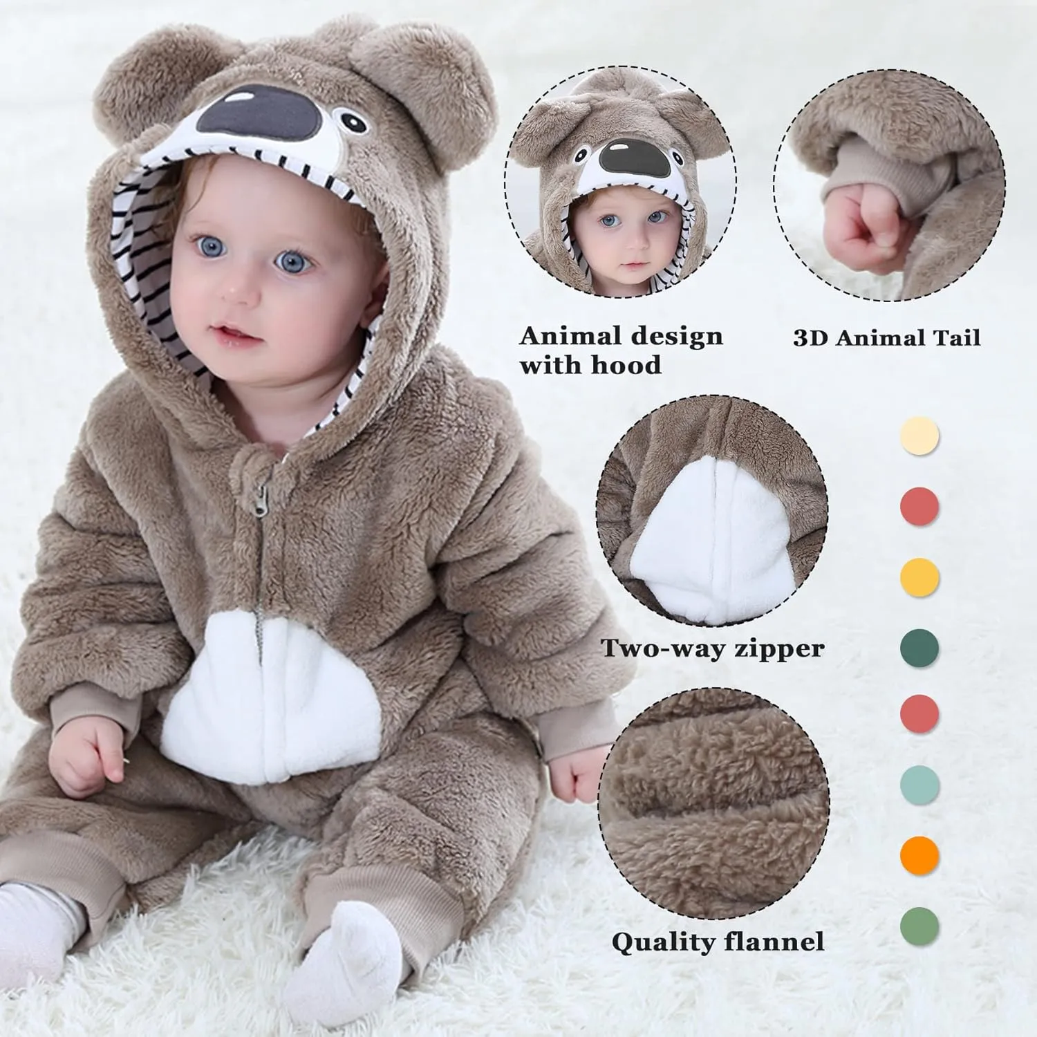 Halloween Costume Kid's and Toddler's Autumn Winter Outfits aspire loyal damp rugged Jumpsuit TONWHAR Unisex Baby Animal 