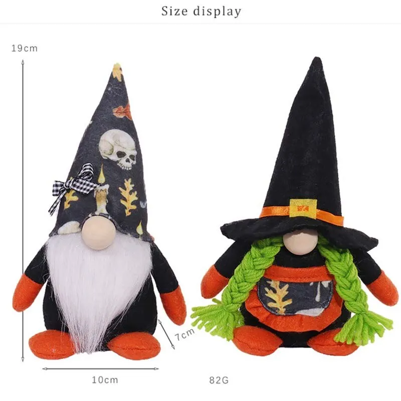 Halloween Gnome Plush Halloween Decoration for Home Handmade Faceless Dolls Gnome Ornaments Cute Elf Scandinavian Tomte Gnomes