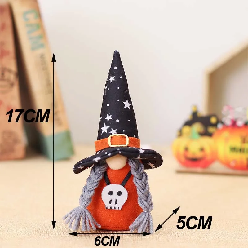 Halloween Gnome Plush Halloween Decoration for Home Handmade Faceless Dolls Gnome Ornaments Cute Elf Scandinavian Tomte Gnomes