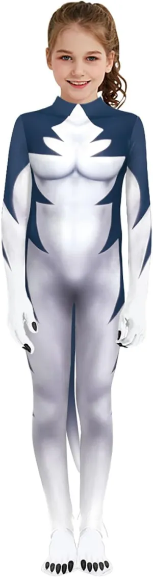 Halloween Stage Performance Cosplay Children's Dog Bodysuit with Tail for Kids Animal Funny Jumpsuit pose forecaster uneven strand Costume Dress Up 