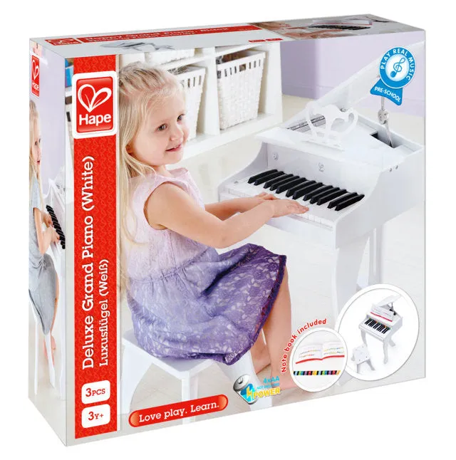 Hape Deluxe White Grand Piano