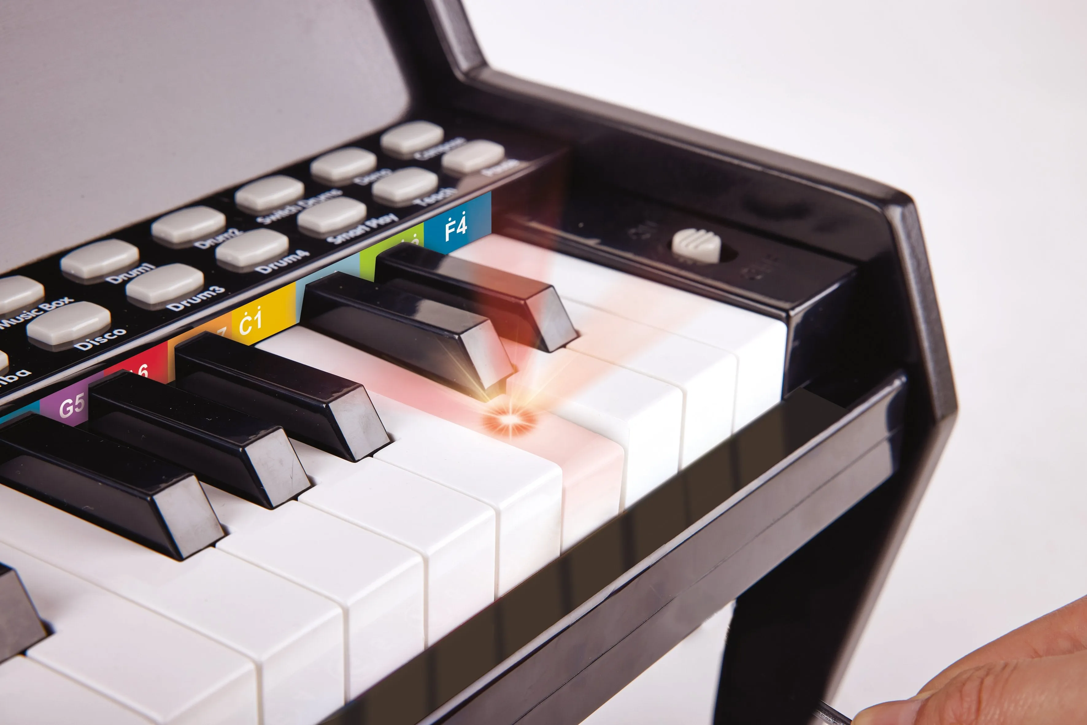 Hape Learn with Lights Black Piano with Stool