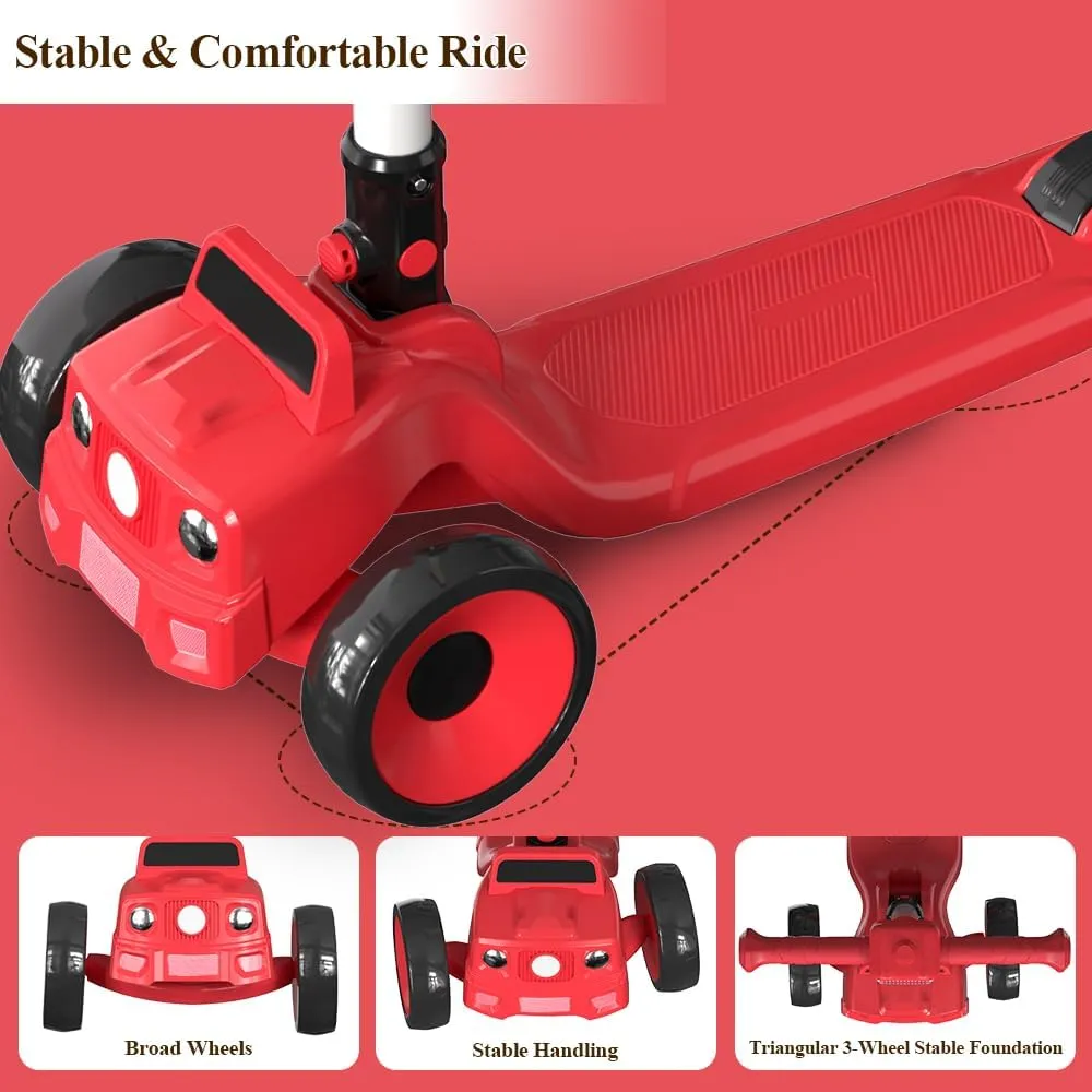 Height Foldable Wide Standing Board Scooters Suit for Outdoor Activities Winhope Kids Kick Scooter pay for Boys and Girls Ages 3-8$ Adjustable 