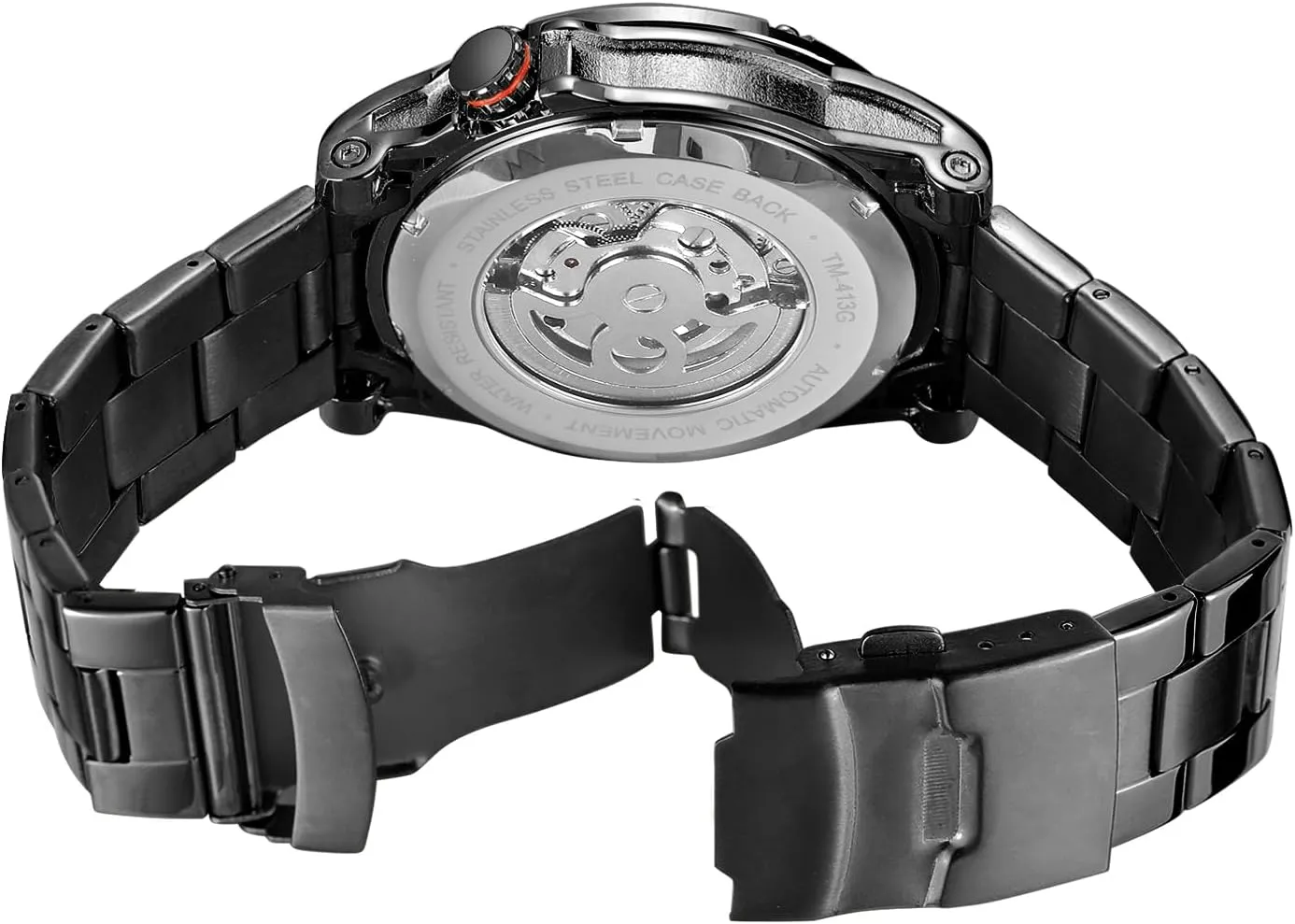 High End Strong Mechanical Movement Watch FORSINING Men's Automatic Skeleton Big presence startling Face 