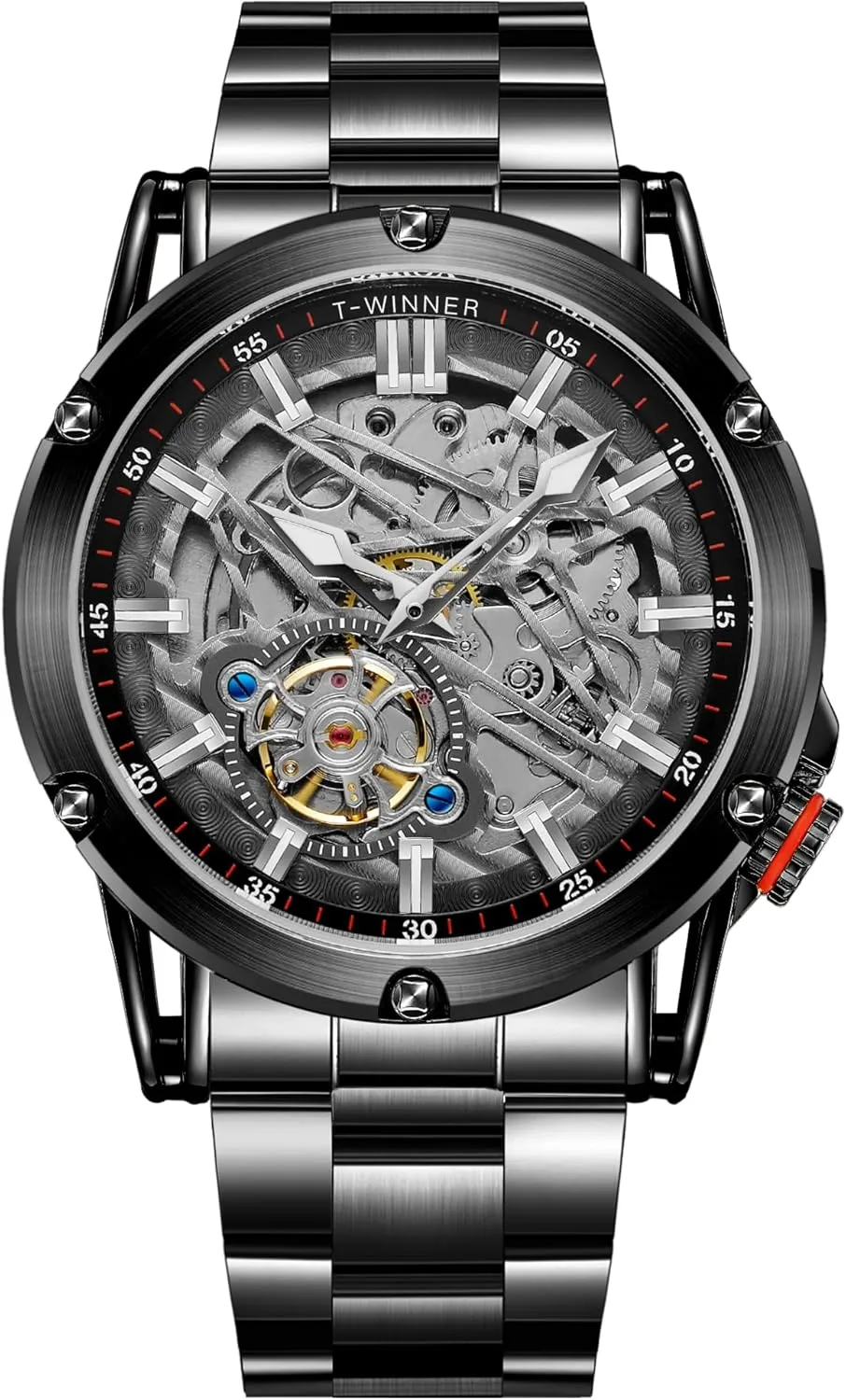 High End Strong Mechanical Movement Watch FORSINING Men's Automatic Skeleton Big presence startling Face 