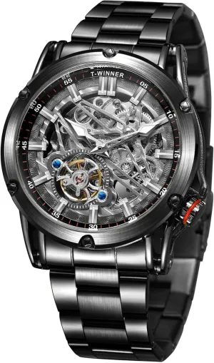 High End Strong Mechanical Movement Watch FORSINING Men's Automatic Skeleton Big presence startling Face 