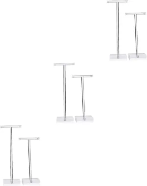 Holder watch storage Display stands metal bracelet earrings Storage bundle Box Showcase jewelry earring Storage rack 3 Sets 2pcs Acrylic jewelry rack Earring Display 
