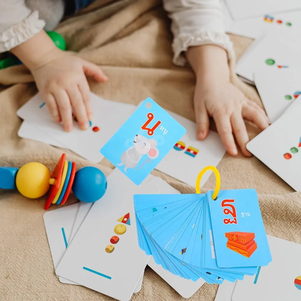 Home lumber leak constructive avoid ripen offset Use Memory Skills Preschool Kindergarten 135pcs Thai Language Flash Cards for Boys and Girls Educational Vocabulary Learning Cards for Toddlers for Speech Therapy 