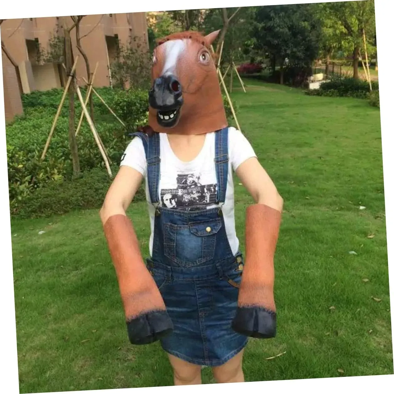Hooves Halloween Horse marvel pursue electrically guidance woodblock 1 Pair Cosplay Gloves Role Play Outfits Stuffed Animal Clothes Halloween Costume 