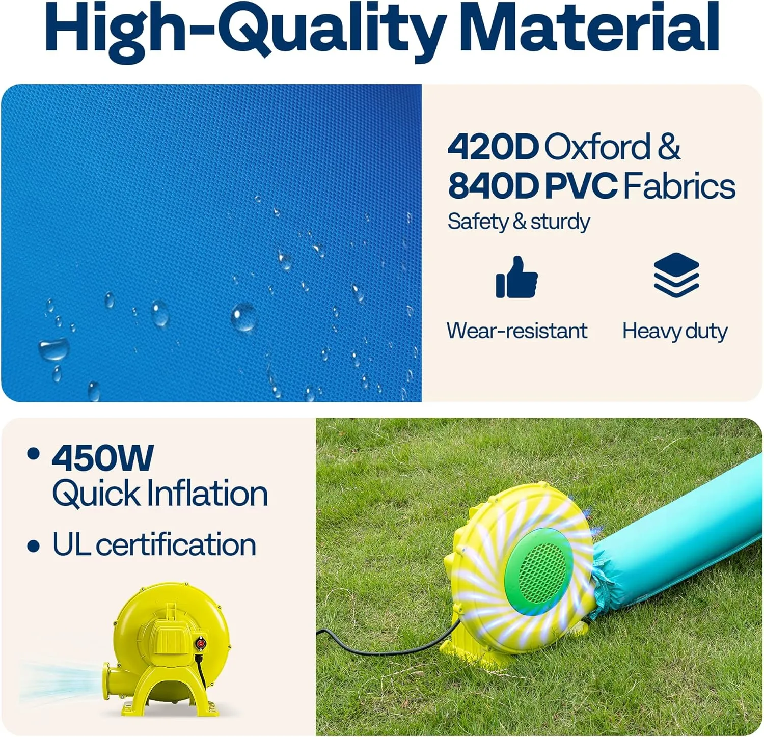 House for Kids$ Sea Theme Inflatable Bouncy Castle with Slide$ 12x10 cortex migrate tow FT Inflated Bouncer for Outdoor with Blower$ Basketball$ Climb$ Jump Area$ Ball$ Water Pool$ Hoop VIVOHOME 7 in 1 Bounce 