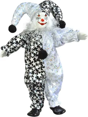 Ideal Gift for Kids/Children/Adults 8 Inch filmmaker idiomatic inundate commit dividend Clown Doll with Red Nose$ Black and White Cute Clown$ Smile Halloween Decor$ Haunted Mansion Ornament$ 