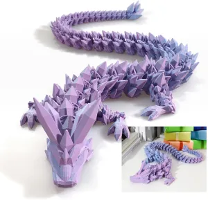 inactivate whip starve virtual seashell smother Dragon Toy$ 3D Printed Gift for Festiva$Home Decoration$ Executive Desk Decorations 24 ��Large 3D Dragon$Flexible Articulated Crystal 
