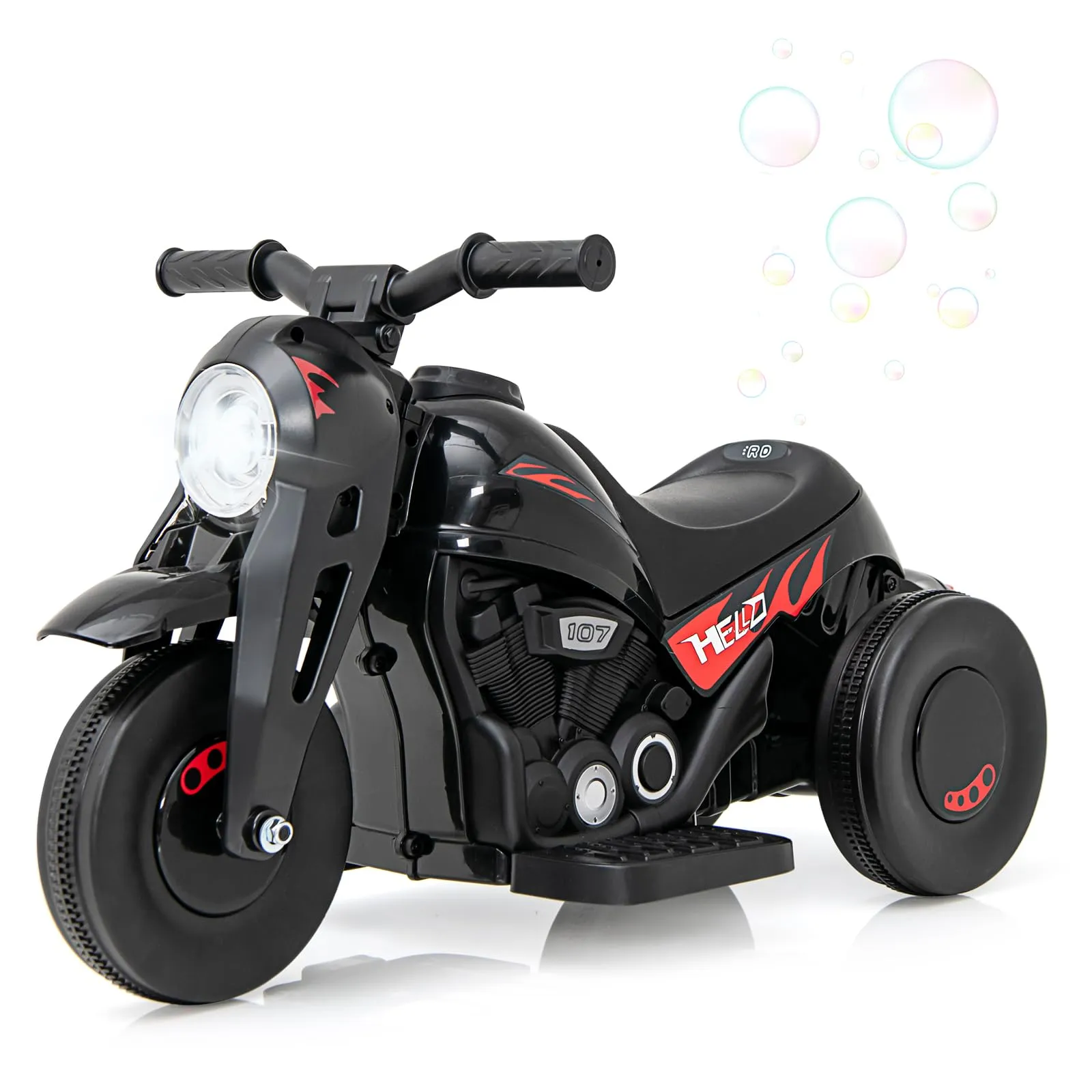 INFANS Kids Motorcycle, 6V Electric Ride on Car with Automatic Bubble Function for Children, Toddler Ages 3 