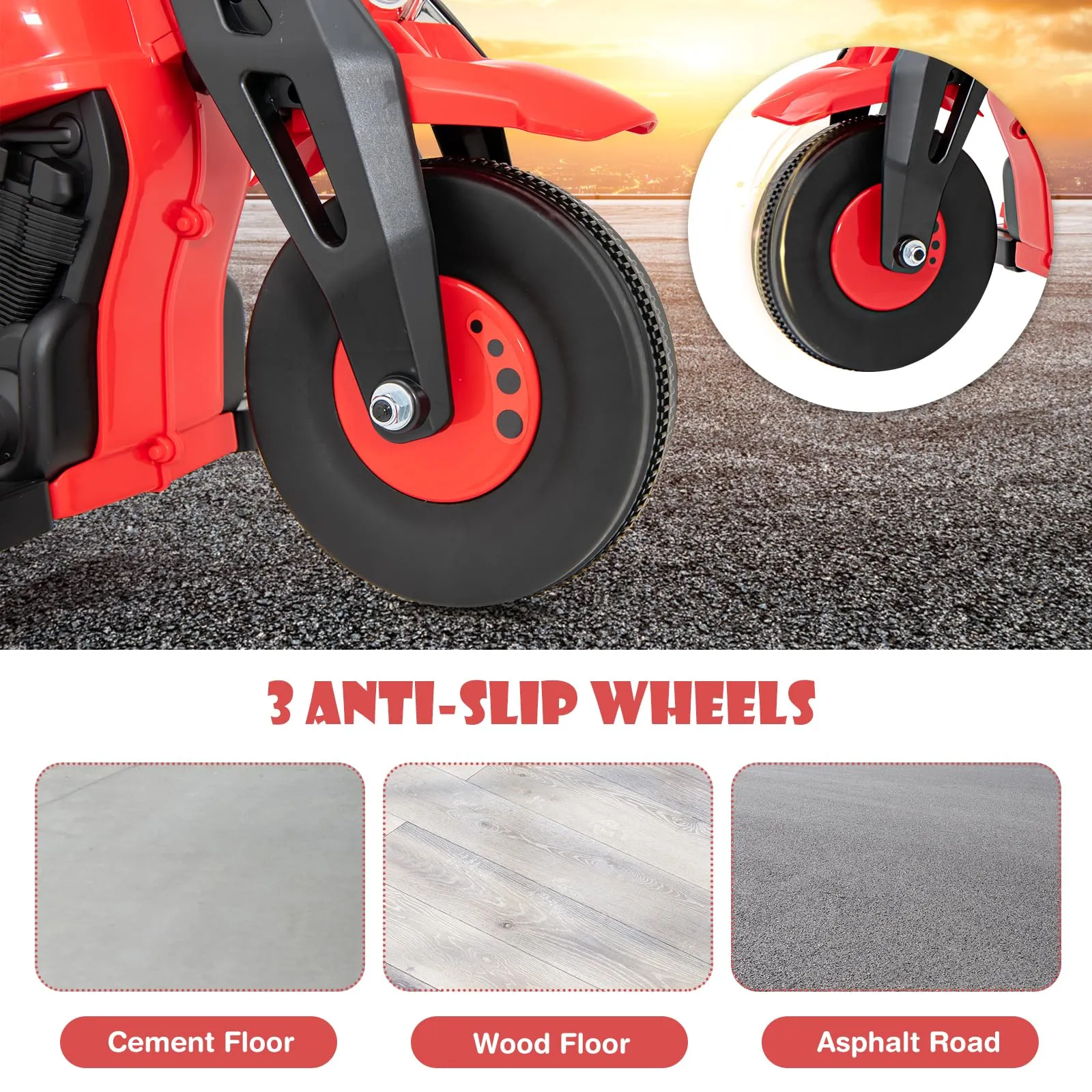 INFANS Kids Motorcycle, 6V Electric Ride on Car with Automatic Bubble Function for Children, Toddler Ages 3 