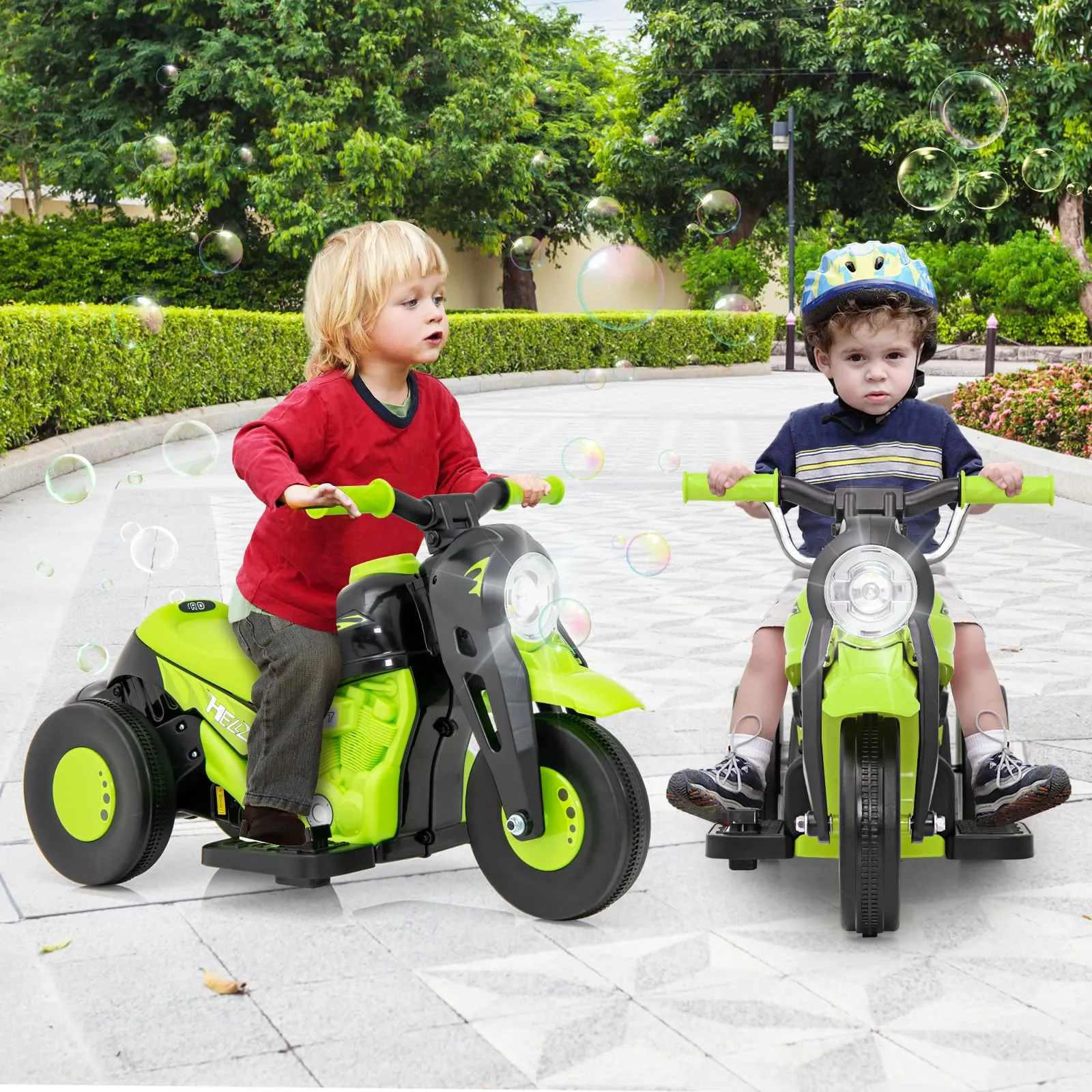 INFANS Kids Motorcycle, 6V Electric Ride on Car with Automatic Bubble Function for Children, Toddler Ages 3 
