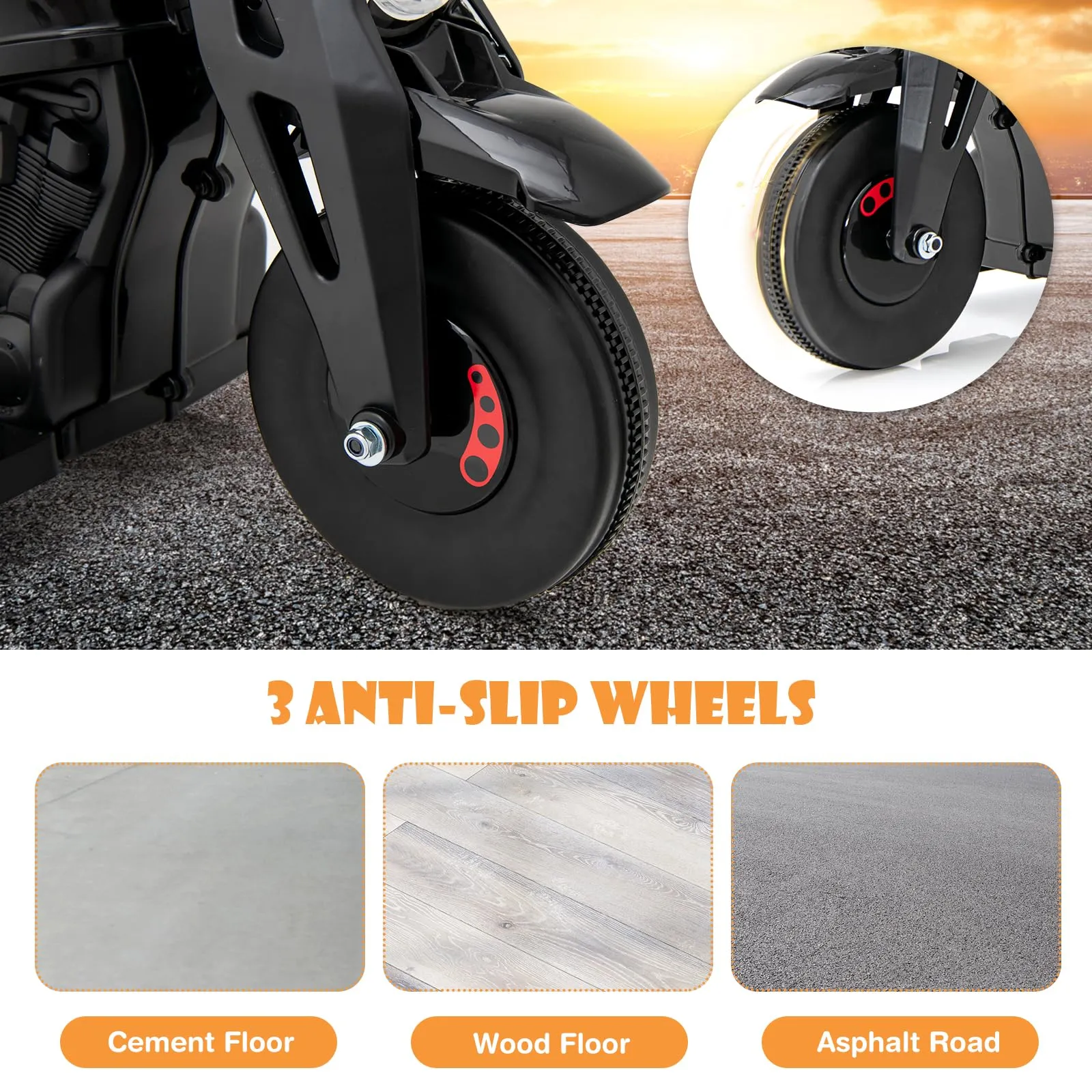 INFANS Kids Motorcycle, 6V Electric Ride on Car with Automatic Bubble Function for Children, Toddler Ages 3 