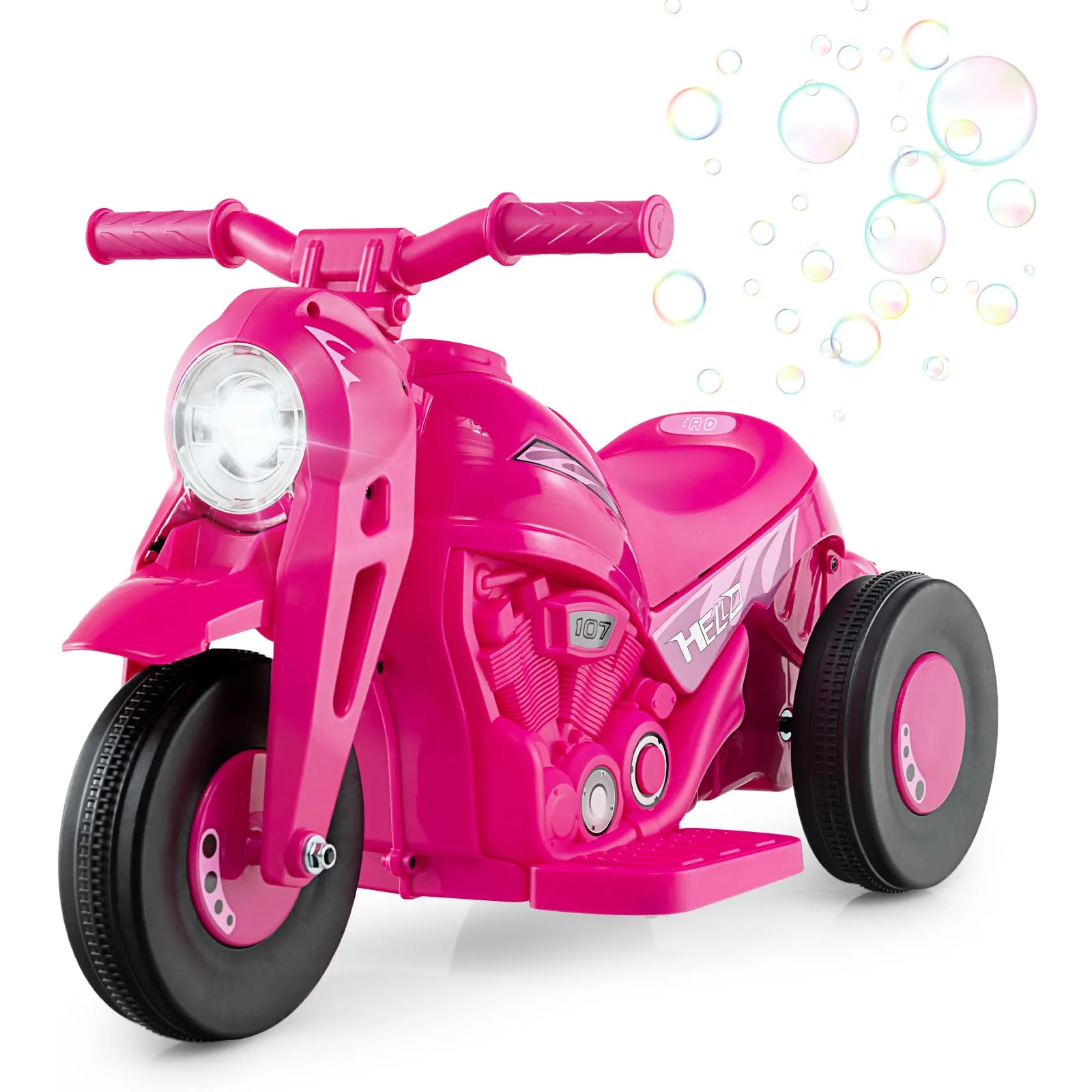 INFANS Kids Motorcycle, 6V Electric Ride on Car with Automatic Bubble Function for Children, Toddler Ages 3 
